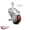 Service Caster 3 Inch Maroon Polyurethane Wheel Swivel 3/8 Inch Threaded Stem Caster with Brake SCC-TS20S314-PPUB-MRN-TLB-381615 - alternate 2